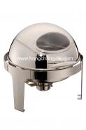 721L Round Roll Top Chafing Dish W/ Show Window